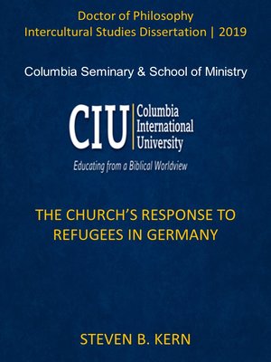 cover image of The Church's Response to Refugees in Germany